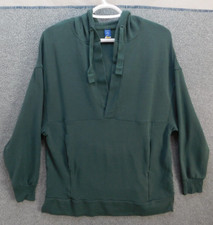 Old Navy Women's XS French Terry Green Hooded Sweatshirt