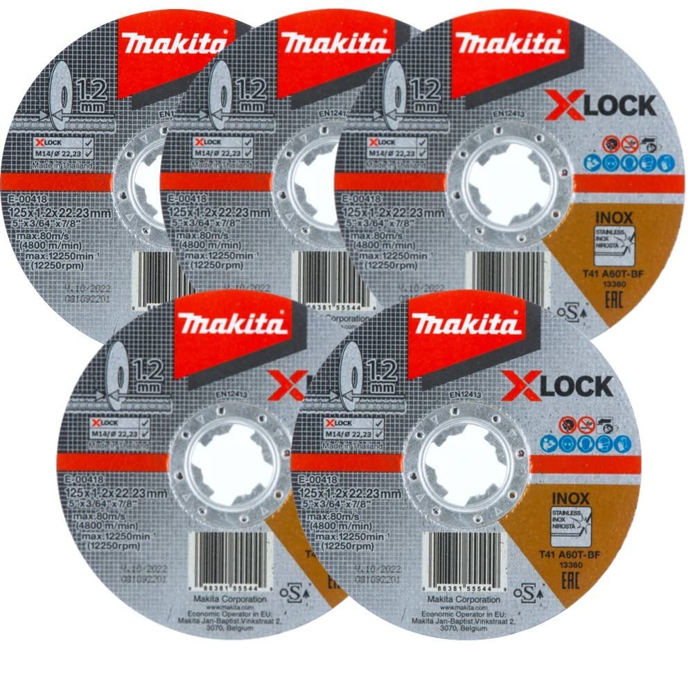 Makita (Makita) X-LOCK Disk Grinder Cutting Whetstone Iron Works Set 5 p