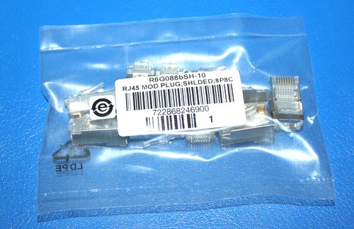 GENUINE BELKIN RJ45 ETHERNET NETWORK CONNECTORS - R6G088BSH-10 - 10 PACK - Picture 4 of 5
