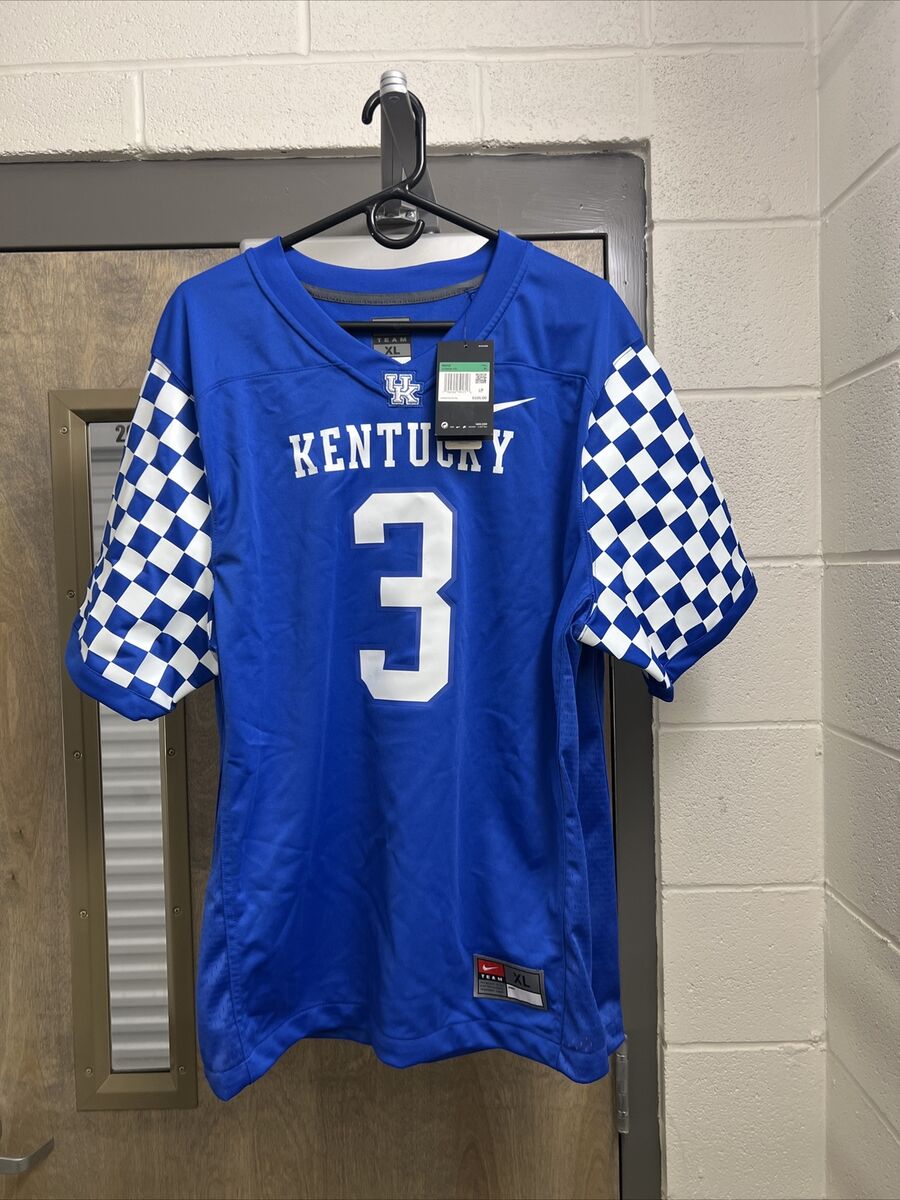 Nike NCAA Kentucky Wildcats 2019 Jersey Blue White Checkered Nike NCAA Kentucky Wildcats 2019 Jersey Blue White Checkered