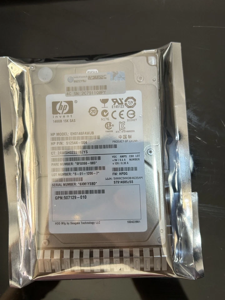 HP ProLiant 146GB 6G 15K 2.5 SAS Server Hard Drive EH 0146 FARWD 518216-002 HDD - Image 2 of 4