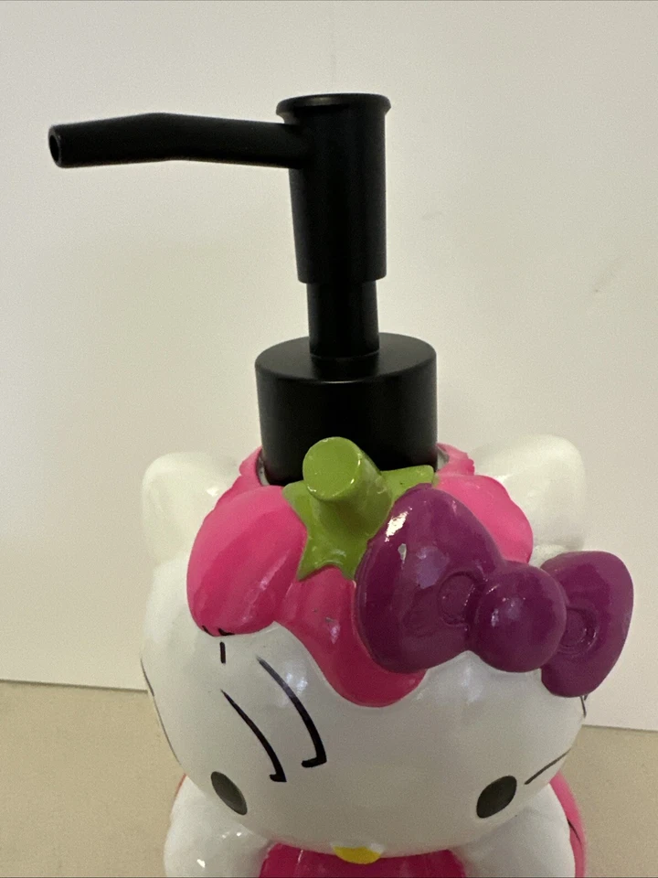 Hello Kitty Soap Dispenser Halloween Pumpkin, Cat Skeleton Ceramic Pink/White - Image 2 of 4