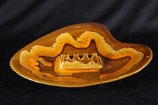 Maurice Brown Orange Drip Glaze MCM Ashtray Heart Shape SP109