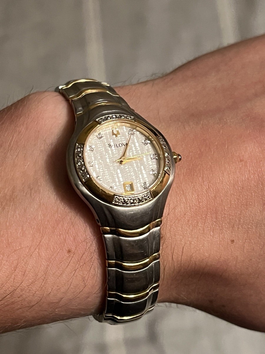 Woman's Bulova Wristwatch Watch - Stainless with Gold tone