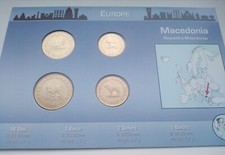 Mazedonien KMS 1993 - 2008 im Blister  Kursm&uuml;nzensatz M&uuml;nzen Sammeln
