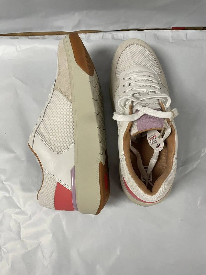 Fitflop женщин ралли Evo кожи/сетки/замши кроссовки белый сиреневый розовый коралл 8 - Изображение 2 из 4