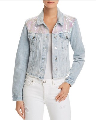 Sequined Denim Jean Jacket Mermaida 