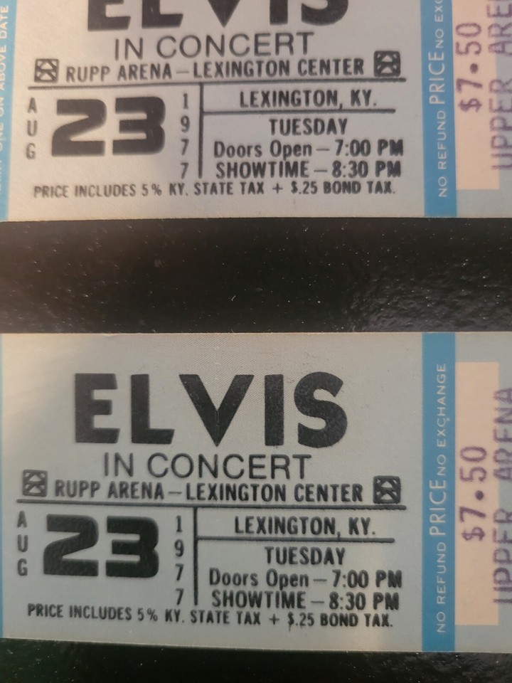 Elvis Concert Tickets eBay