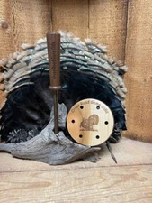 Custom Easy Grip Laminated Cherry/ Walnut Gray Slate Turkey Call w/ Striker