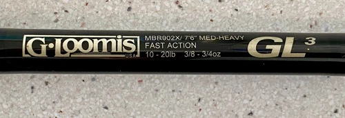 G Loomis Rod MBR902X/ 7'6" MED - HEAVY FAST ACTION 10-20 lb 3/8 - 3/4 oz