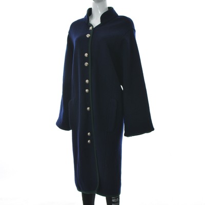 mandarin collar wool coat