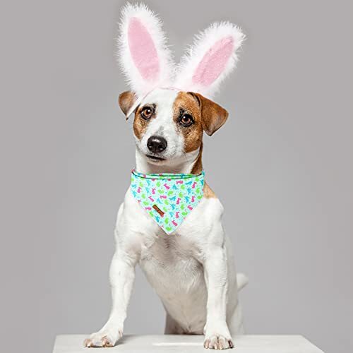 Easter Bunny Egg Dog Bandana for Medium Large Dogs, Cat Dog Small Bunny&Egg - Picture 6 of 6