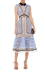 self portrait blue floral dress