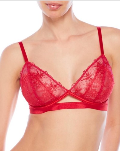 Passionata by Chantelle 36B Cutout Plunging Underwire Bra Valentine Red