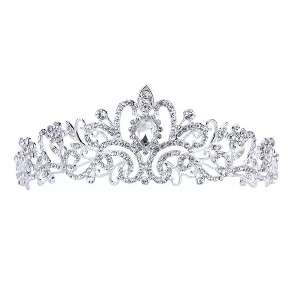 Corone di tiara per donne Tiare di cristallo per compleanno - Immagine 3 di 4