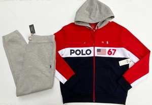 polo jacket and joggers