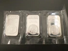 3-1oz APMEX .999 Fine Silver Bars Sealed In Plastic
