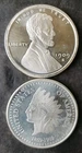 Two 1oz Silver Rounds Fashioned After US Coins