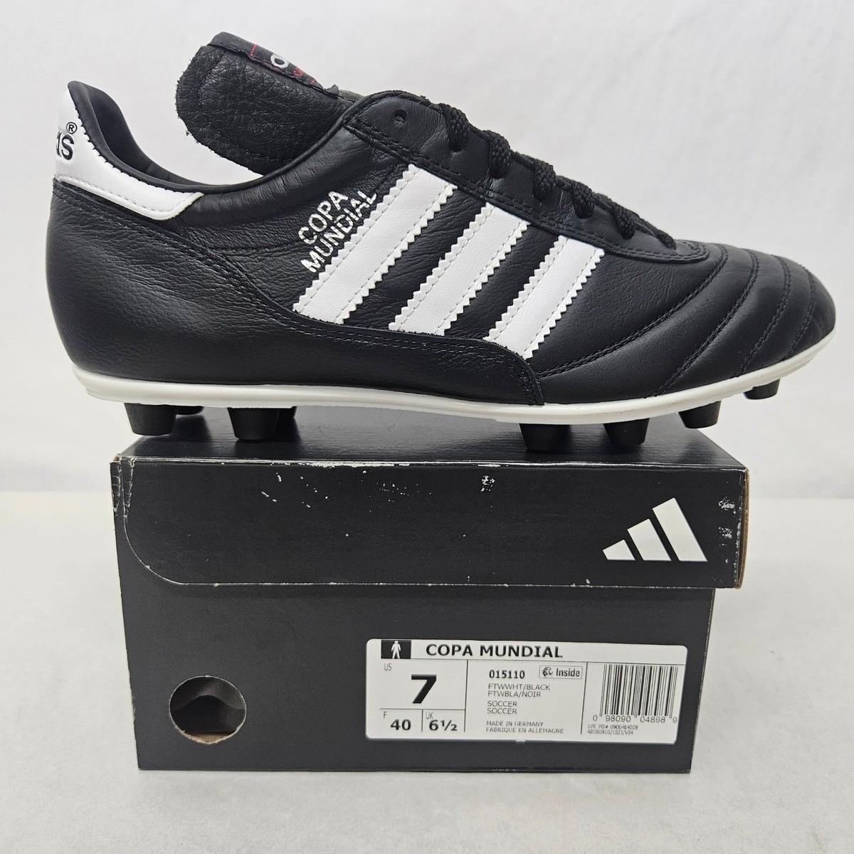 Adidas Copa Mundial Soccer Cleat Germany 015110 Black White Men