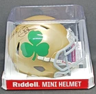 Rocket Ismail Autographed Speed Riddell Mini Notre Dame Helmet JSA Authenticated