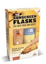 GoPong Tan Hidden Sunscreen Tube Bottle Alcohol Flask Smart 2 Pack NEW FREE S&H