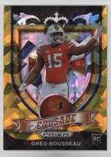 2021 Panini Prizm Draft Picks Crusade Gold Ice Prizm Greg Rousseau #179 11cz