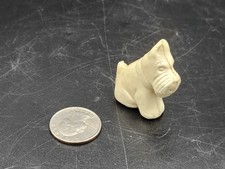 RARE Vintage White Scottie Terrier Dog Celluloid Figurine Made In Japan