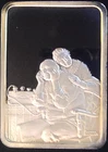1976 First Radio Norman Rockwell Vtg Saturday Post-0.999 Silver 1 Oz Art Bar