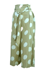 *Primark * Ladies Beige & White Dotted Viscose Palazzo Culottes Pants UK 14