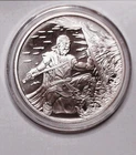 2017 1OZ Crucible BU Micro-Mintage - Silver Shield Round .999 Pure W/  COA & Box