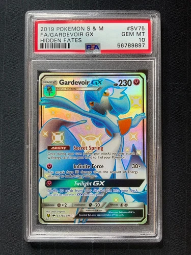 Pokemon 2019 Pokemon S & M FA/Gardevoir GX Hidden Fates #SV75 PSA 10 GEM MT