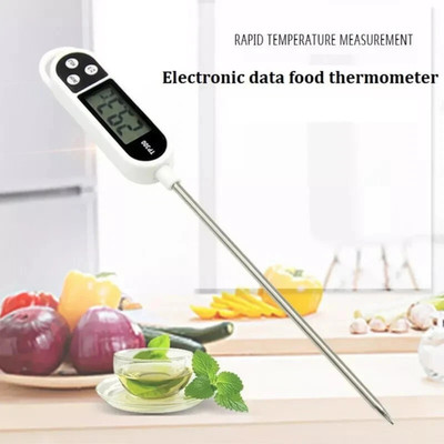 Food Thermometer Digital Stainless Steel Probe Cooking Kitchen BBQ Roast Steak