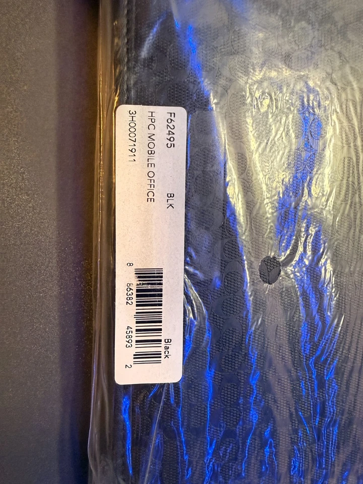 NEW Coach Black Leather Letter Size Signature Portfolio with Notepad F62495 - Image 3 of 4