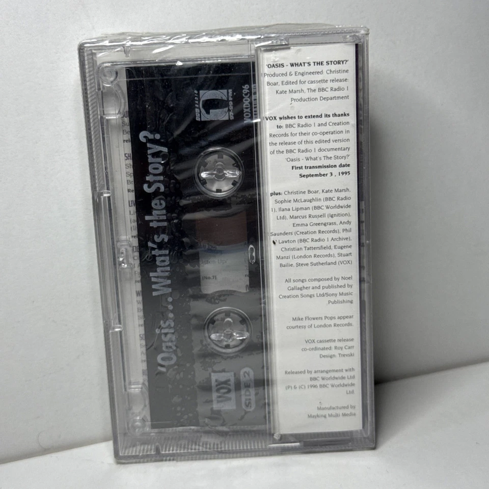 Oasis What's The Story-Vox/BBC Radio 1 Documentary Cassette (1996) New Sealed - Image 2 of 4