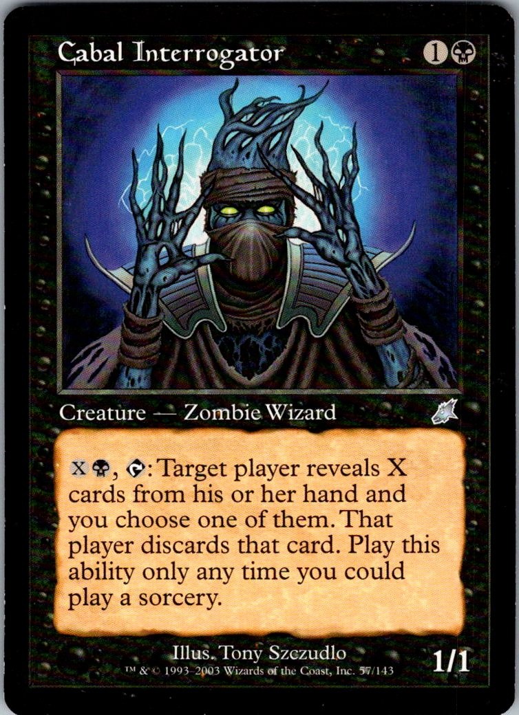 Cabal Interrogator 57 Uncommon Scourge Magic: The Gathering Near Mint