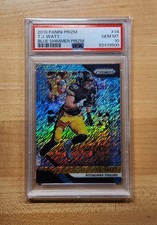 2018 Panini Prizm Blue Shimmer Prizm T.J. Watt 2/9 PSA 10 #34