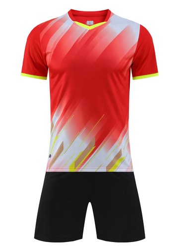 Boys Set Badminton Tracksuit V-neck Uniform Football T-shirt Soccer Outfits - Picture 33 of 60