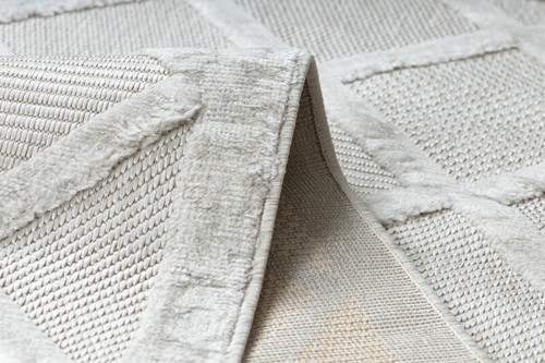Modern amazing SISAL RUG "SANTO" 58365B trellis beige structural easy to clean - Imagen 7 de 12