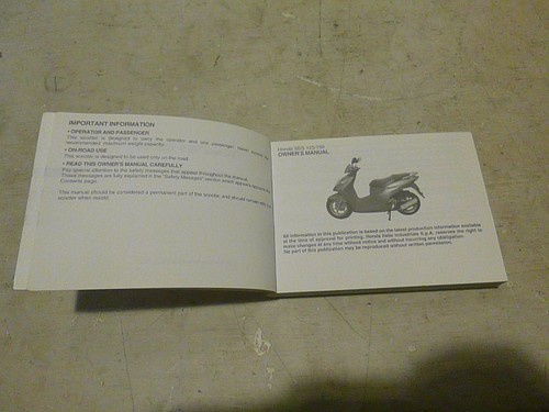 Honda SES 125 / 150 Owners Manual Dated 2002 Genuine Honda Part 37KPZB10 - Picture 6 of 22