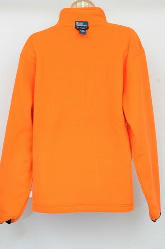 Vintage Ralph Lauren Polo Sport Orange Full Zip Fleece Jacket Womens L Casual - Picture 6 of 7