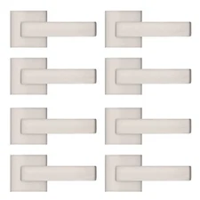 Probrico White 8 Pack Brushed Nickel Dummy Door Handle Interior Door Hardware