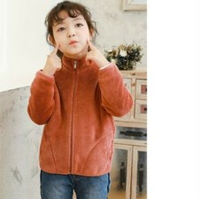 Unisex Children Outwear Baby Boys Girls Solid Color Winter Warm Clothes