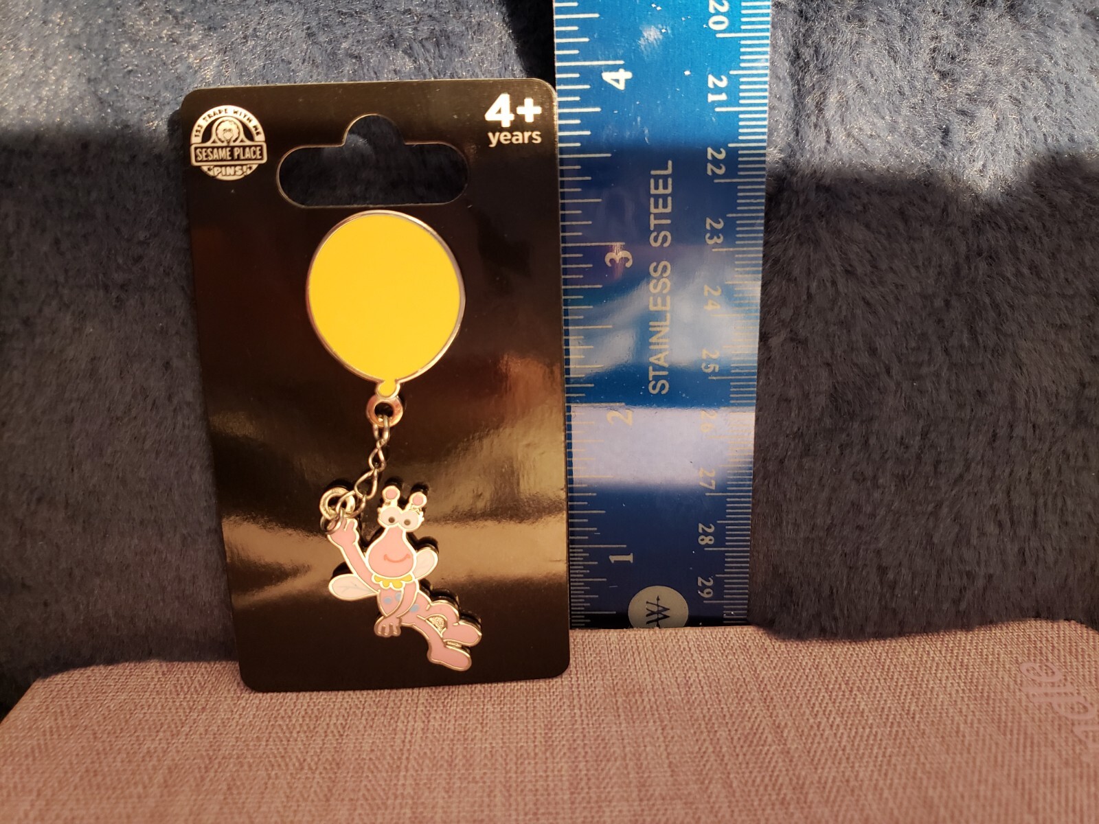 New 1.5" Julia Fancy Medallion Pin Sesame Street Place S. 2 Waves Hello Autistic