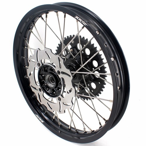 KKE 21/19" MX Spoked Wheels Rims Fit Honda XR650R 2000-2008 Cast Black Hub Discs - Foto 10 di 12