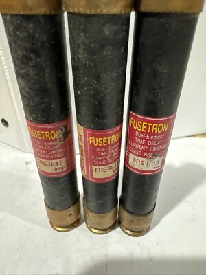 Fusetron FRS-R-15 Class RK5 Fuse (Lot Of 3) 