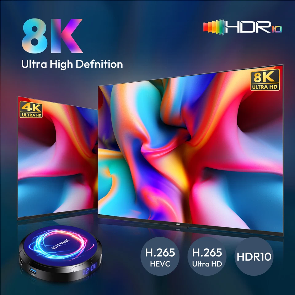 Android 13.0 TV BOX 4+128GB Smart 8K HD 5G WIFI H616 Media Player Quad core DE - Bild 3 von 4