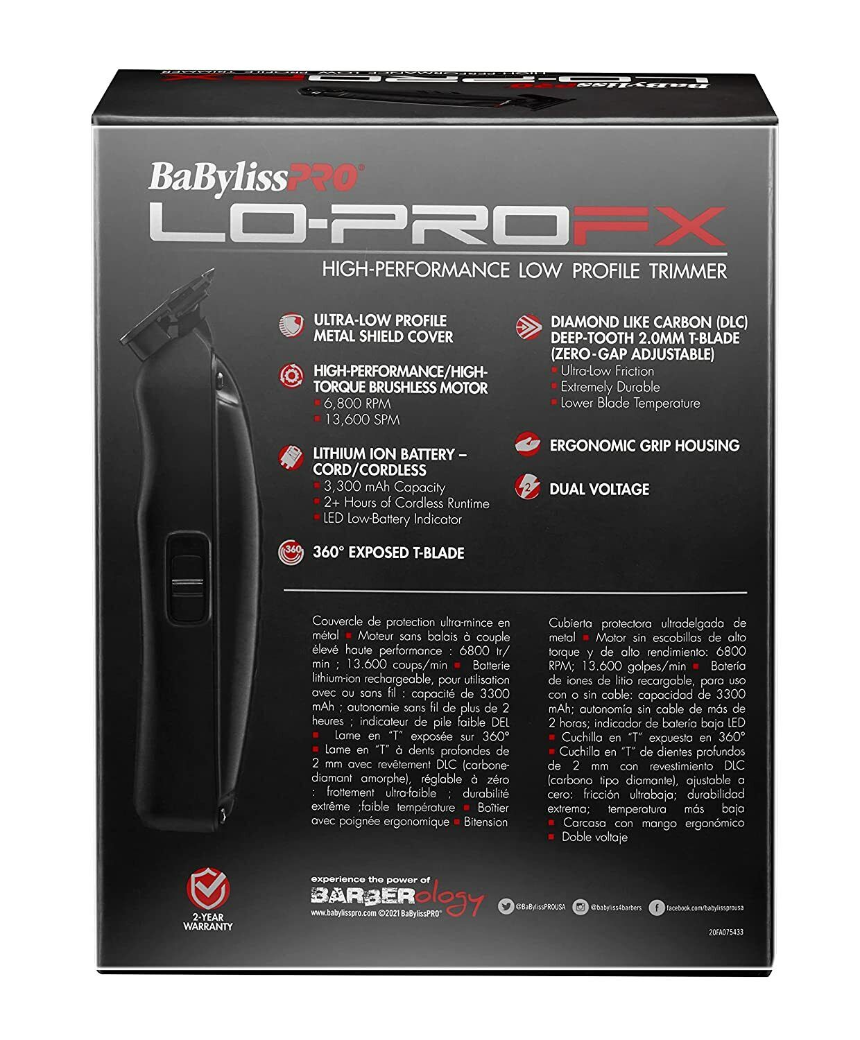 BaByliss LO-PRO FX Collection FX726 High-Performance Low 