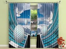 3D Pigeon Sky 41 Blockout Photo Curtain Print Curtains Drapes Fabric Window AU