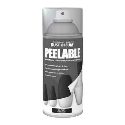 Rust-Oleum gummierter Abziehlack Sprühlack schwarz abziehbar Aerosol matt 150ml