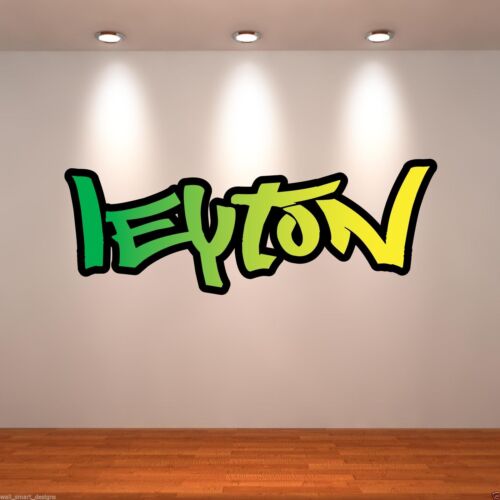 Large Personalised Graffiti Name Full Colour Wall Art Sticker Transfer WSD172 - Picture 1 of 2